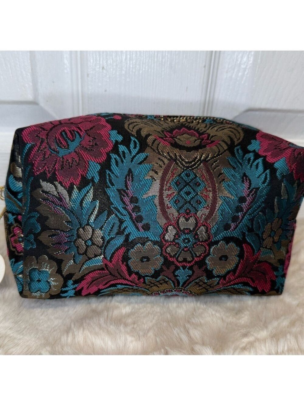IMOSHION TAPESTRY TRAVEL COSMETIC MAKEUP BAG